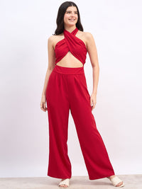 Berrylush Halter Neck Basic Jumpsuit