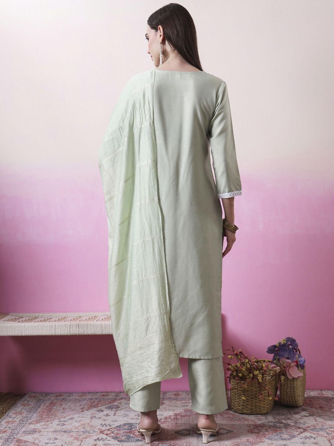 KALINI Women Embroidered A-Line Kurta Set