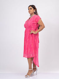 Pakaian Mamicha Wanita Mandarin Collar Satin A-Line