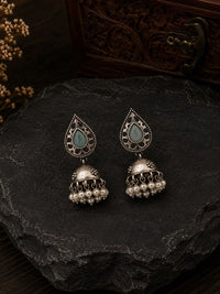 PANASH Teardrop Shaped Jhumkas Earrings