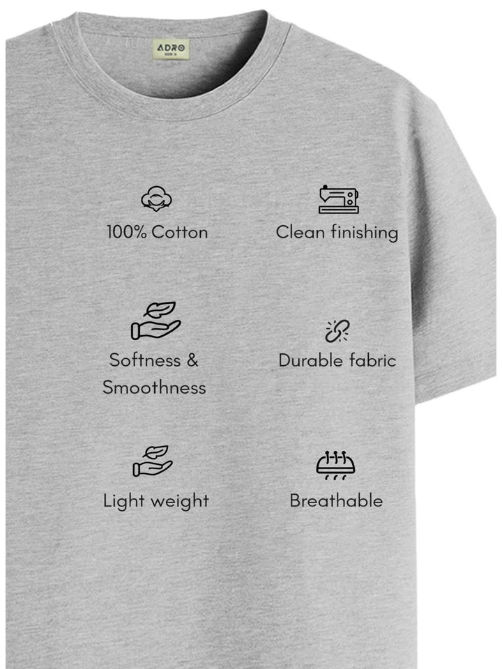 ADRO Men Typography Printed T-shirt