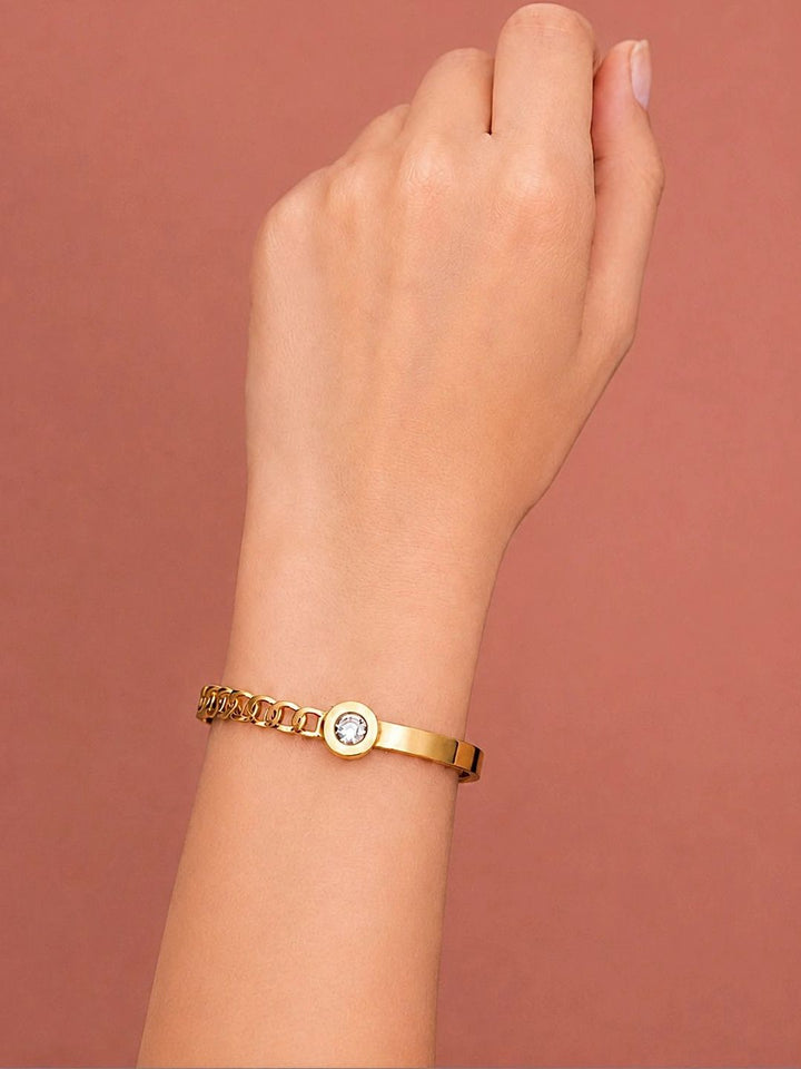 VOGUE PANASH Women Brass Gold-Plated Bangle-Style Bracelet