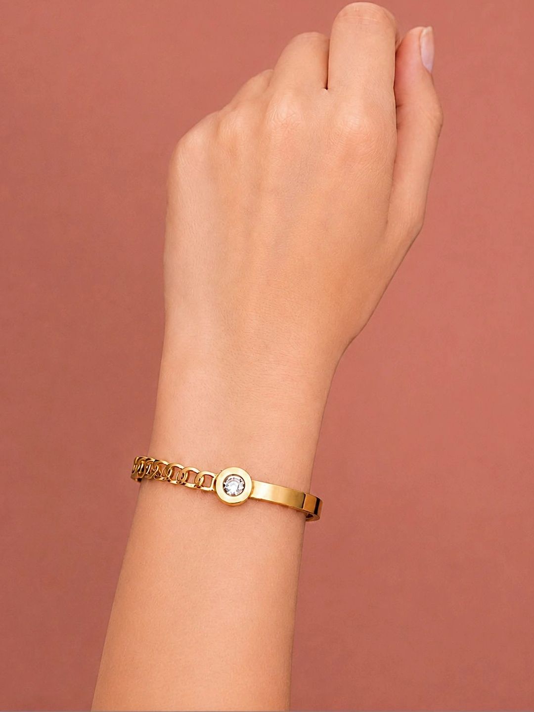 VOGUE PANASH Women Brass Gold-Plated Bangle-Style Bracelet
