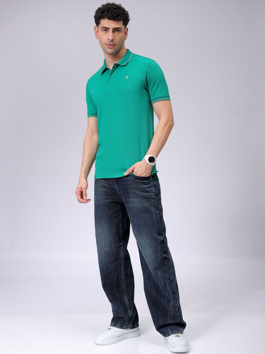 The Indian Garage Co Men Polo Collar T-shirt