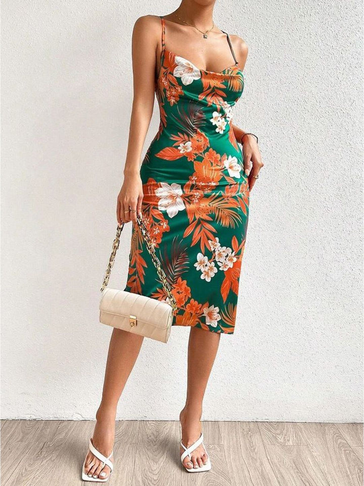 all about you Women Floral Print Sheath Midi Dress