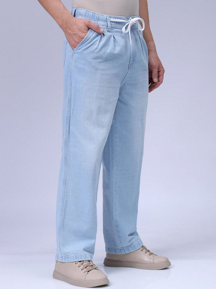 The Indian Garage Co Men Relaxed Fit Cotton Jogger Demin
