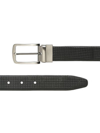 Teakwood Leathers Men Textured Leather Reversible Formal Belt