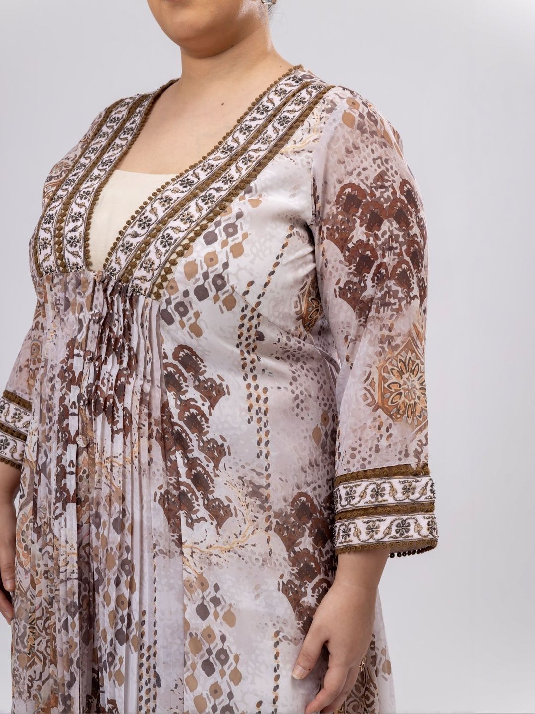 Mamicha Retro Printed Shoulder Straps Top & Trousers Co-Ords