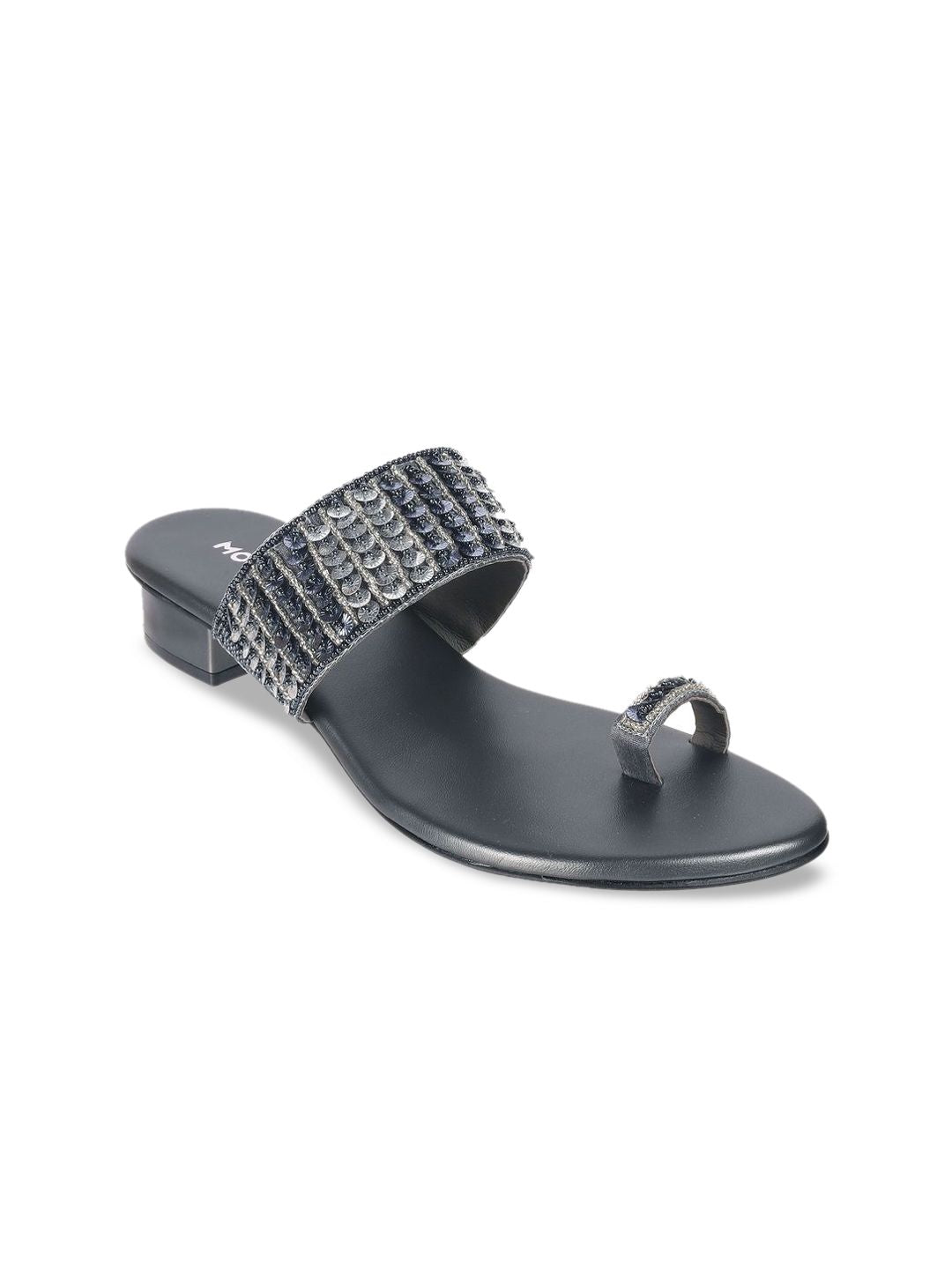 Mochi Women Embellished Block Mules