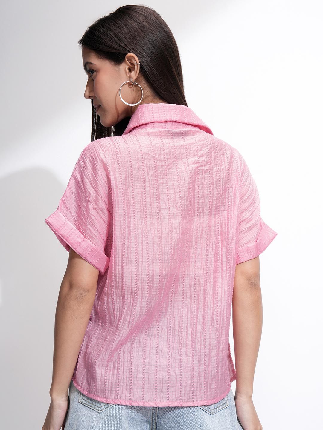 ESPYR By Tokyo Talkies Women Solid Relaxed Fit Shirt
