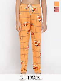 KLOTTHE Girls Pack Of 2 Printed Mid-Rise Trousers