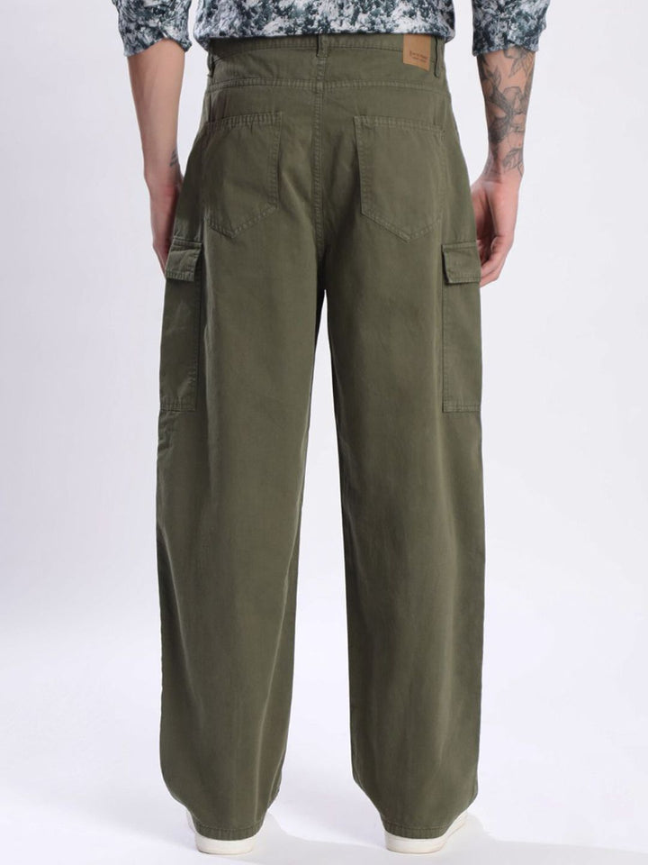 Bene Kleed Men Loose  Balloon Fit Cotton Cargo Trousers