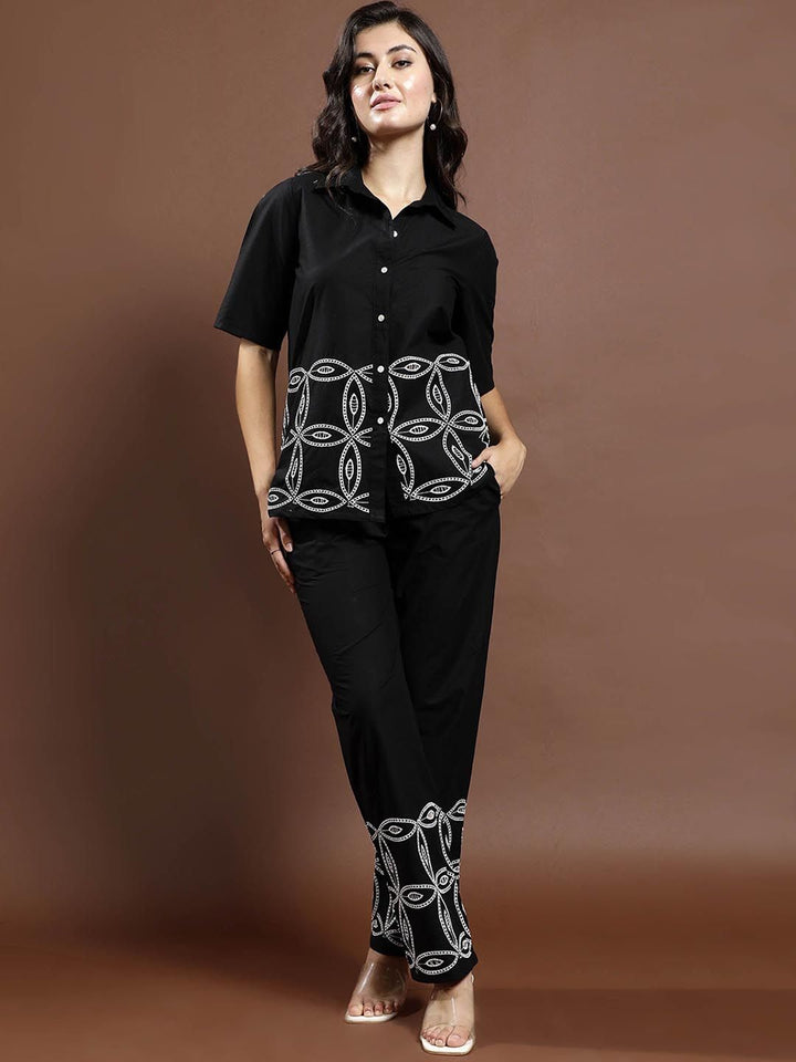 Athena Schiffli Reka Bentuk Self & Cotton Cotton Pure