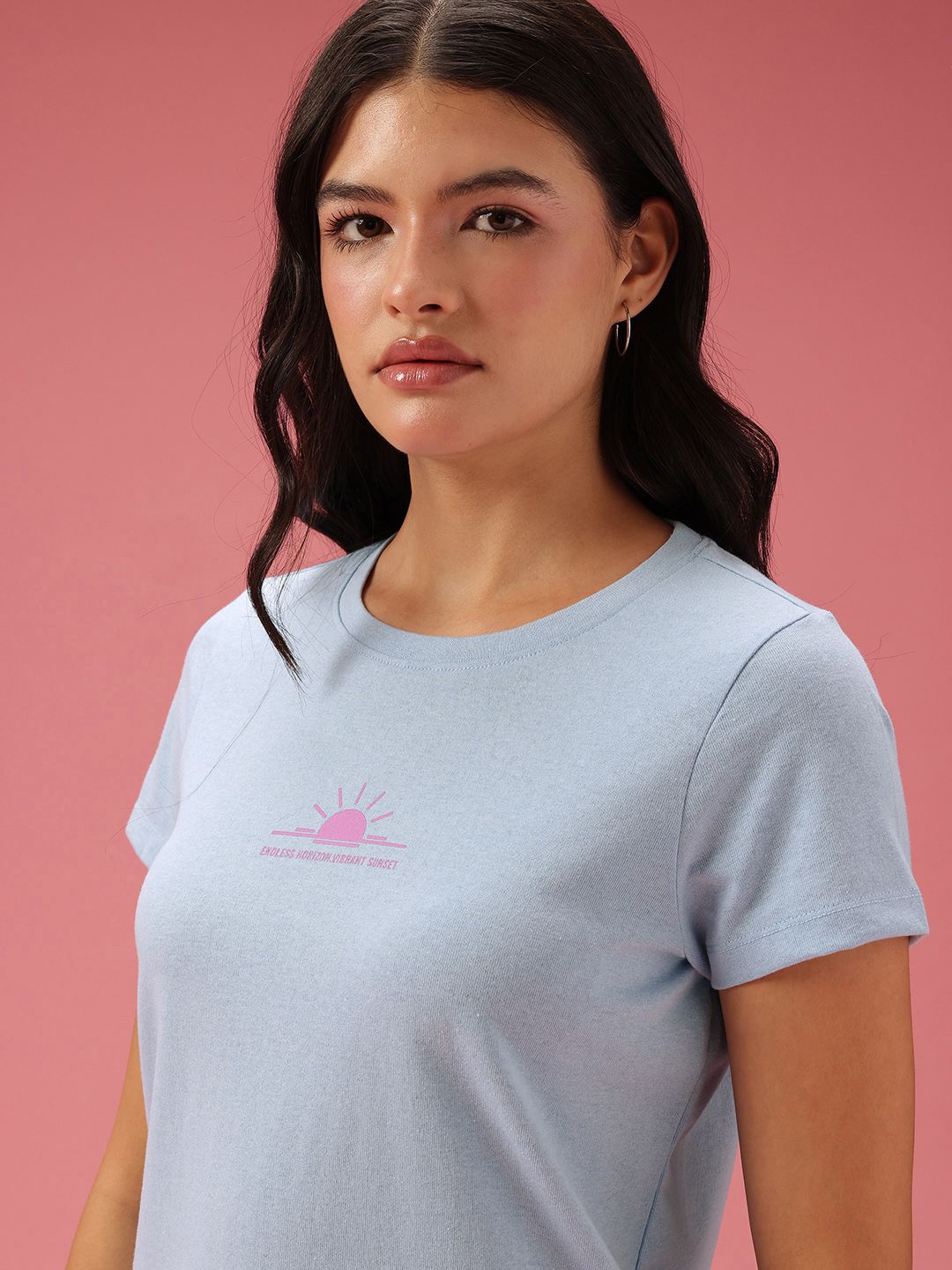 DressBerry Typography Printed Casual T-shirt