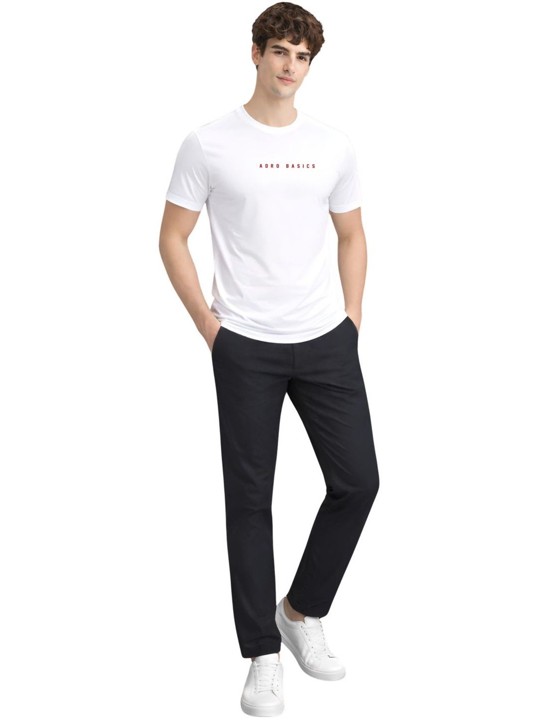 ADRO Men Brand Logo Printed T-shirt