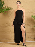 Berrylush Women Solid Bodycon Maxi Dress