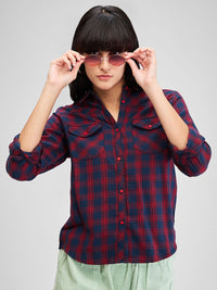 SPYKAR Women Buffalo Checks Opaque Checked Casual Shirt