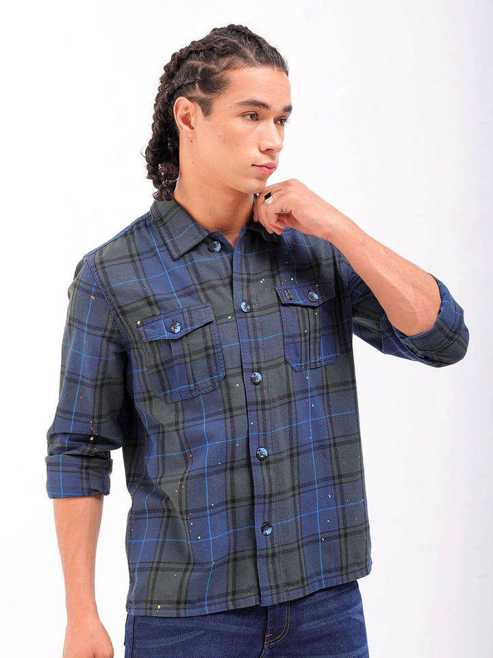 The Indian Garage Co Men Checked Casual Shirt