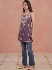 Kurta Sulam Benang Sulam Wanita Rumah Chikankari