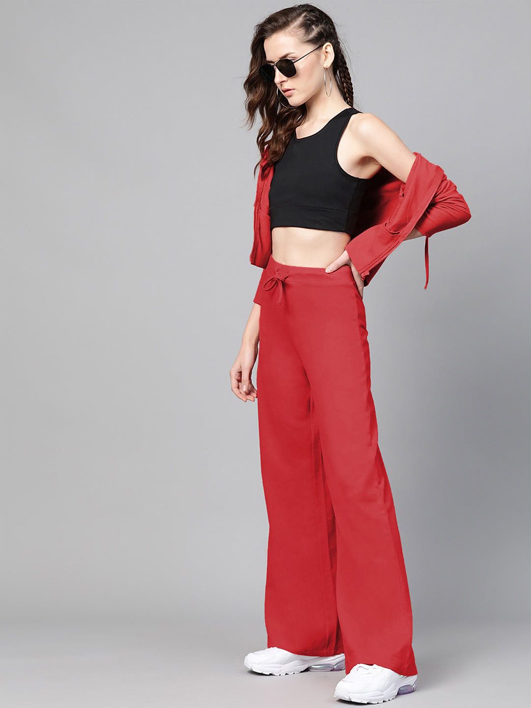 SASSAFRAS Women Mid-Rise Track Pants