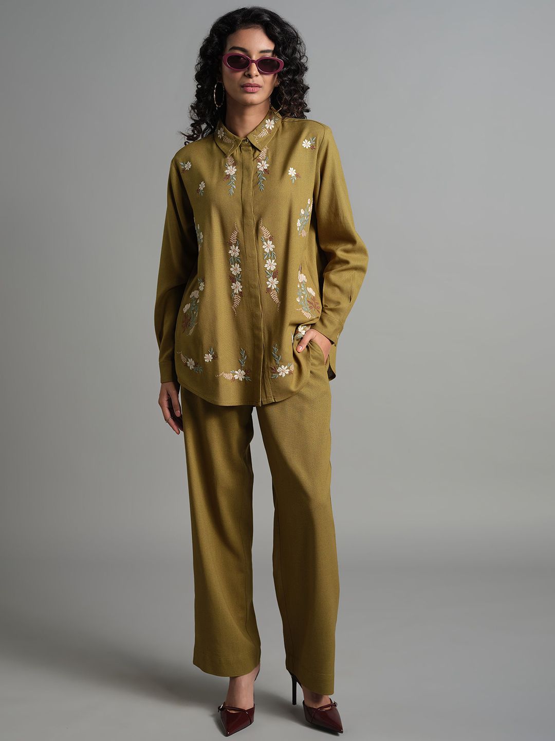 AND Shirt Collar Shirt With Trousers Co-Ords Set