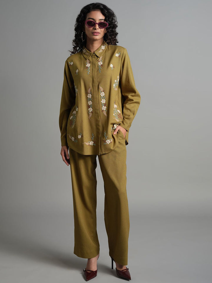 AND Shirt Collar Shirt With Trousers Co-Ords Set