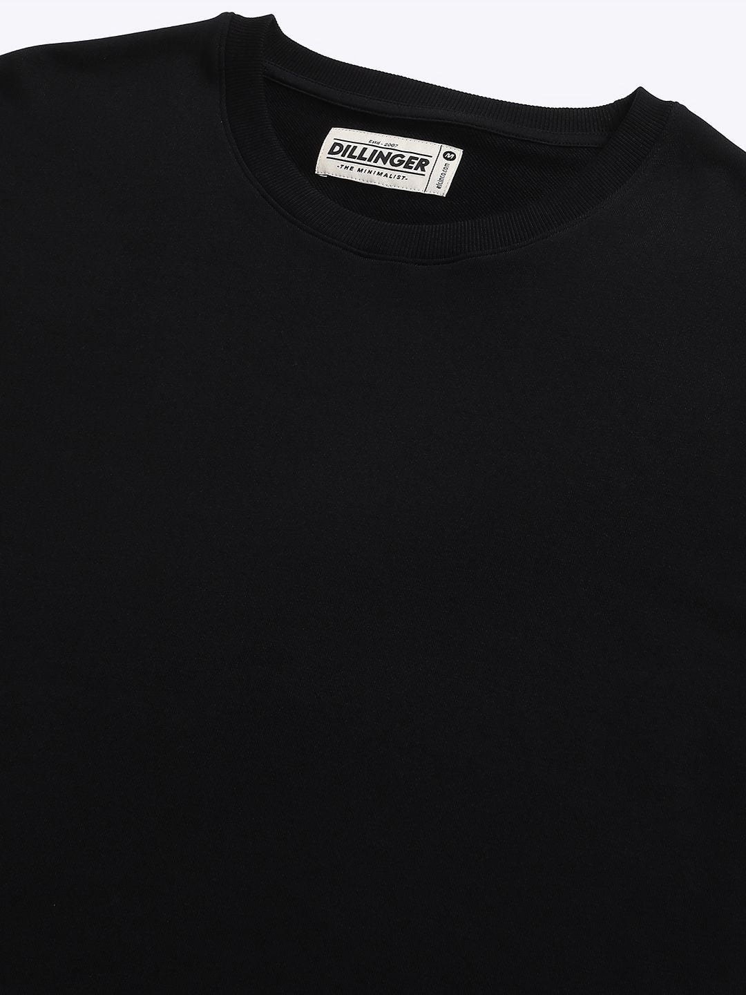 DILLINGER Men Solid Ultra Soft Drapey Oversized Drop Shoulder T-Shirt