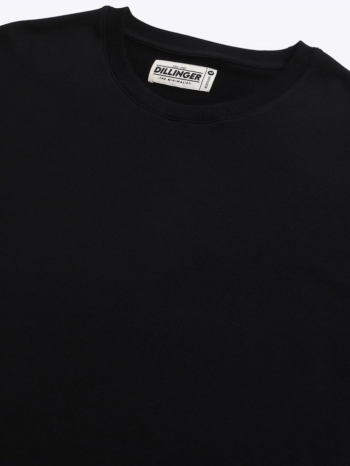 DILLINGER Men Solid Ultra Soft Drapey Oversized Drop Shoulder T-Shirt