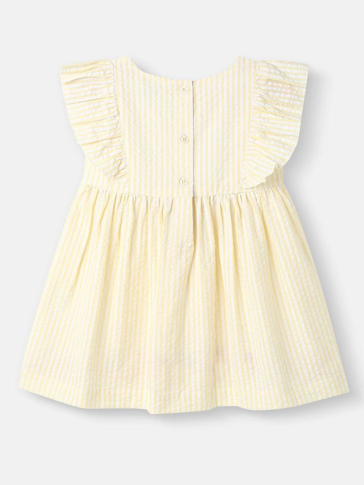 Nauti Nati Girls Cotton Embroidered Woven Frock