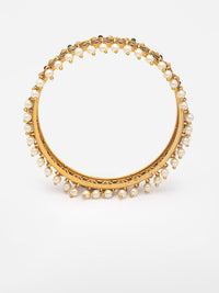 PANASH Set Of 2 24 CT Gold Plated Handcrafted Antique Bangles