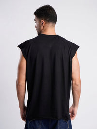 Bene Kleed Men Printed Extended Sleeves Raw Edge T-shirt