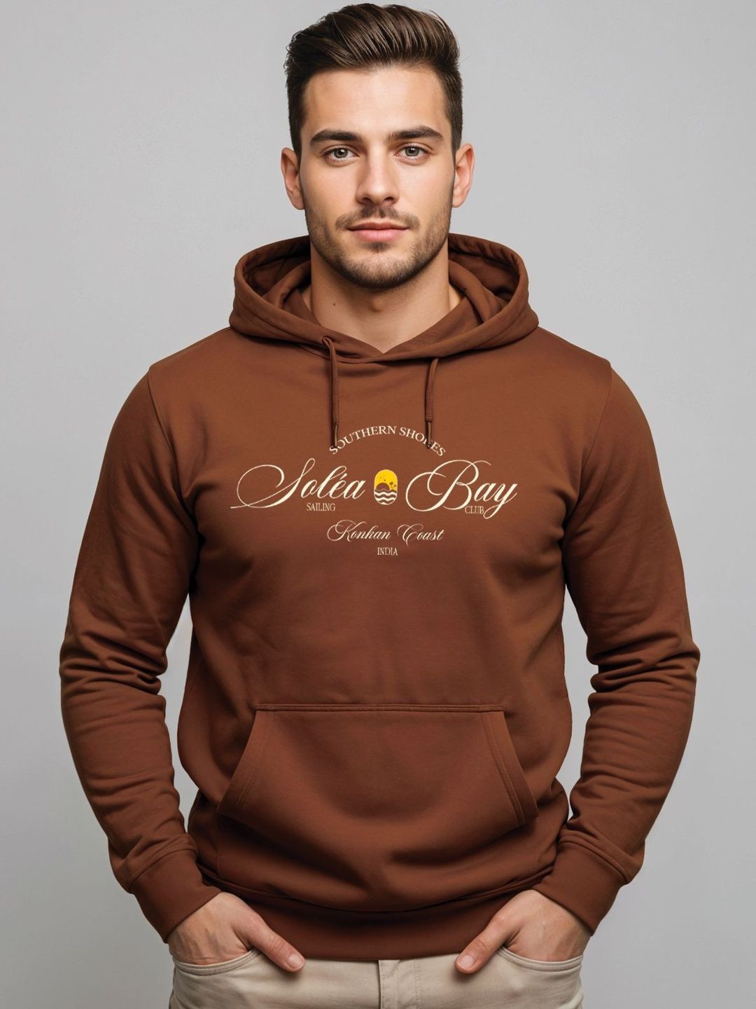 Adro Southern Shores Solea Bay 320 GSM Fleece Printed Graphic Hoodie