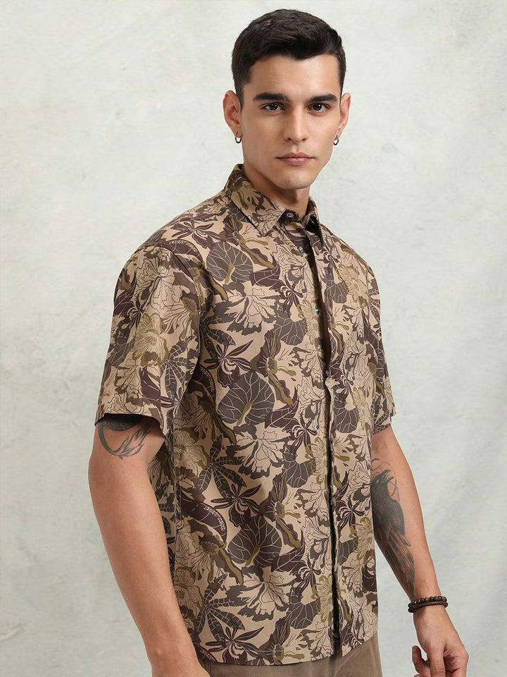 HIGHLANDER Men Printed Oversized Shirt