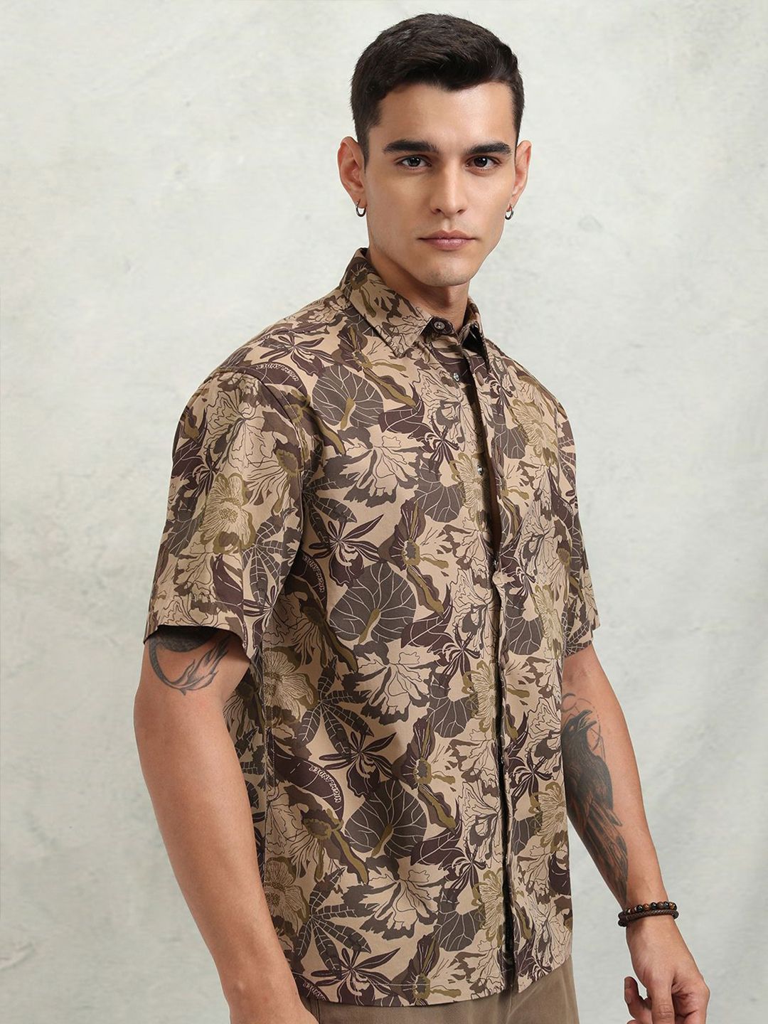HIGHLANDER Men Printed Oversized Shirt