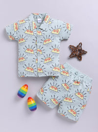 Moms Love Infant Boys Conversational Printed Pure Cotton Clothing Set