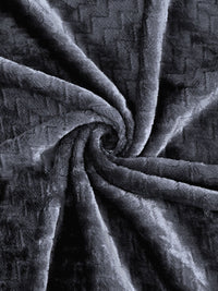KLOTTHE Grey Abstract 300TC Woollen Single Bedsheet & 1 Pillow Cover