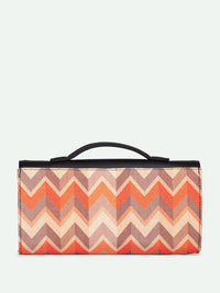 ZOUK Rhea Kapoor Tidal Wave Textured Water Resistant Jute Envelope Clutch