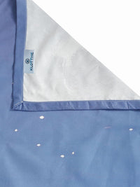 KLOTTHE Blue Floral Printed 400 TC Cadar King Superfine