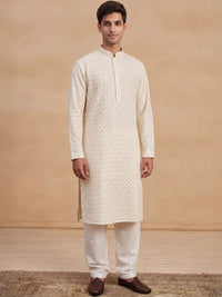 Rumah Chikankari Lelaki Sulam Kurta Chikankari