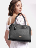 DressBerry Structured Handheld Bag with Detachable Sling Strap