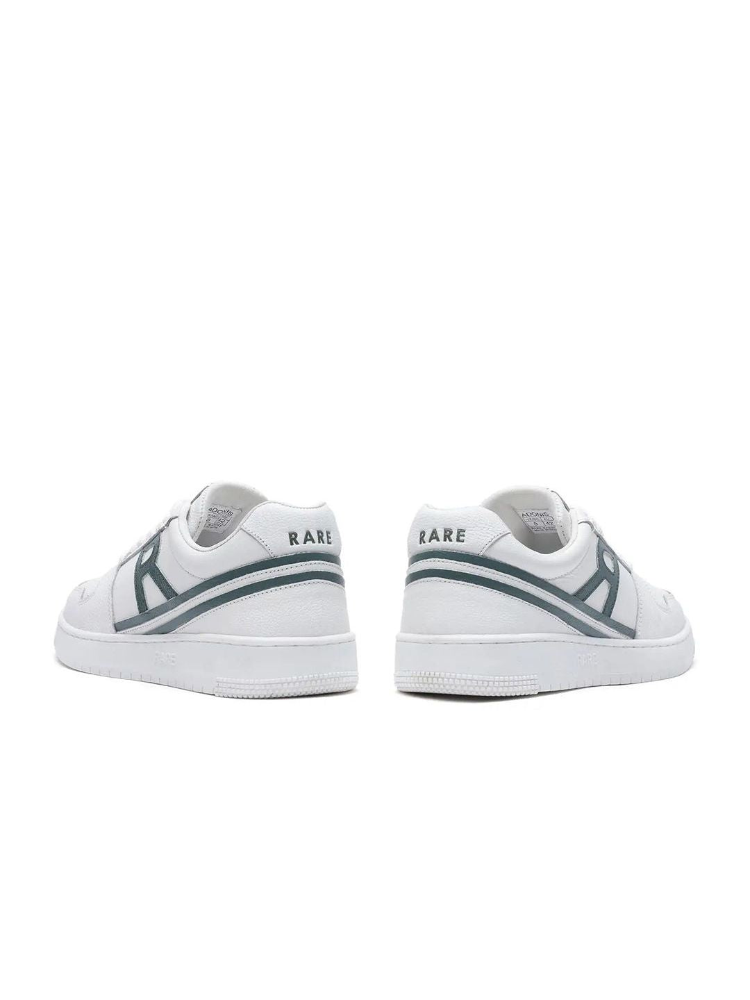 RARE RABBIT Men Adonis White Printed Leather Sneakers