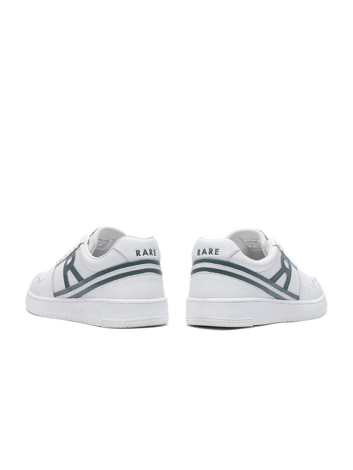 RARE RABBIT Men Adonis White Printed Leather Sneakers