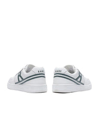 RARE RABBIT Men Adonis White Printed Leather Sneakers