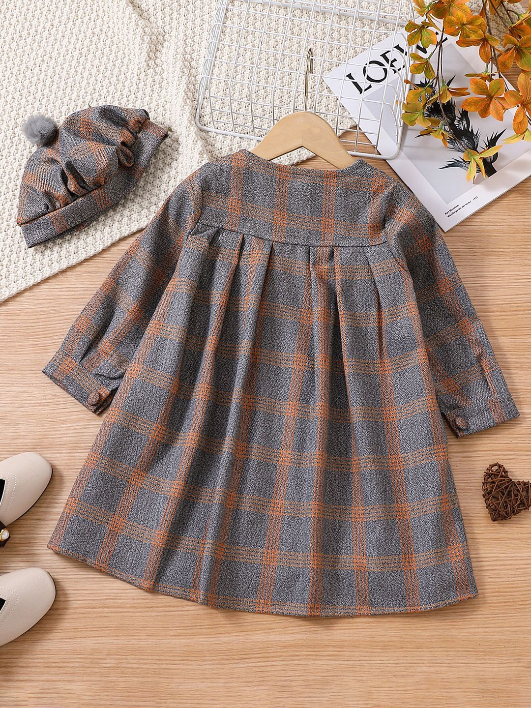YK Checked Shirt Dress