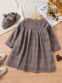 YK Checked Shirt Dress