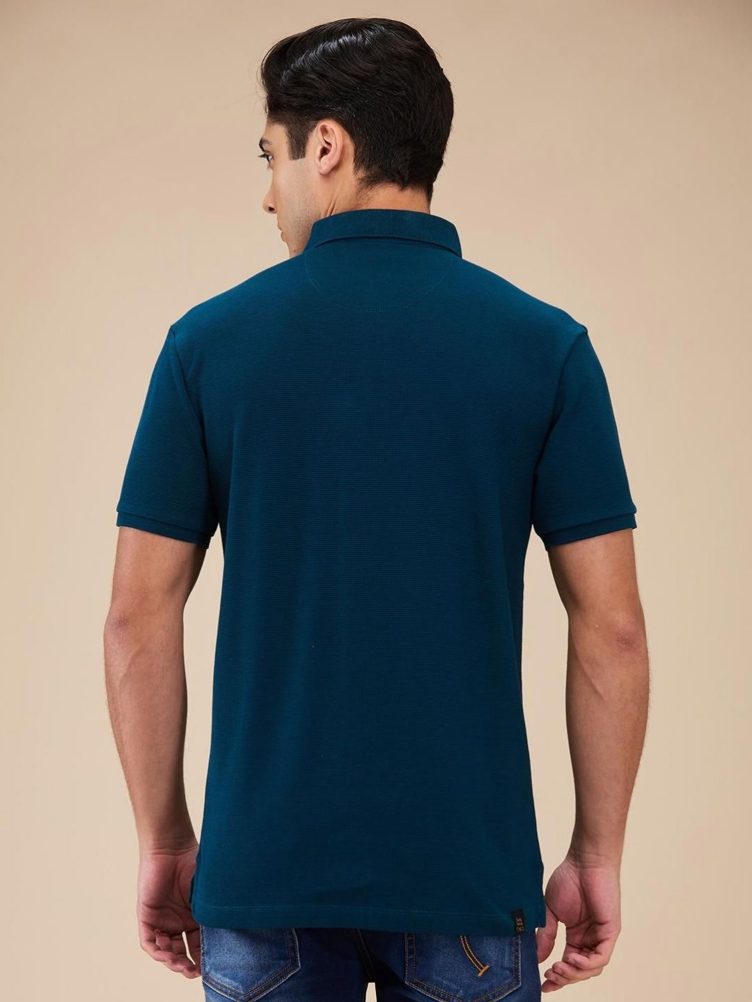 Being Human Men Self Design Polo Collar T-shirt