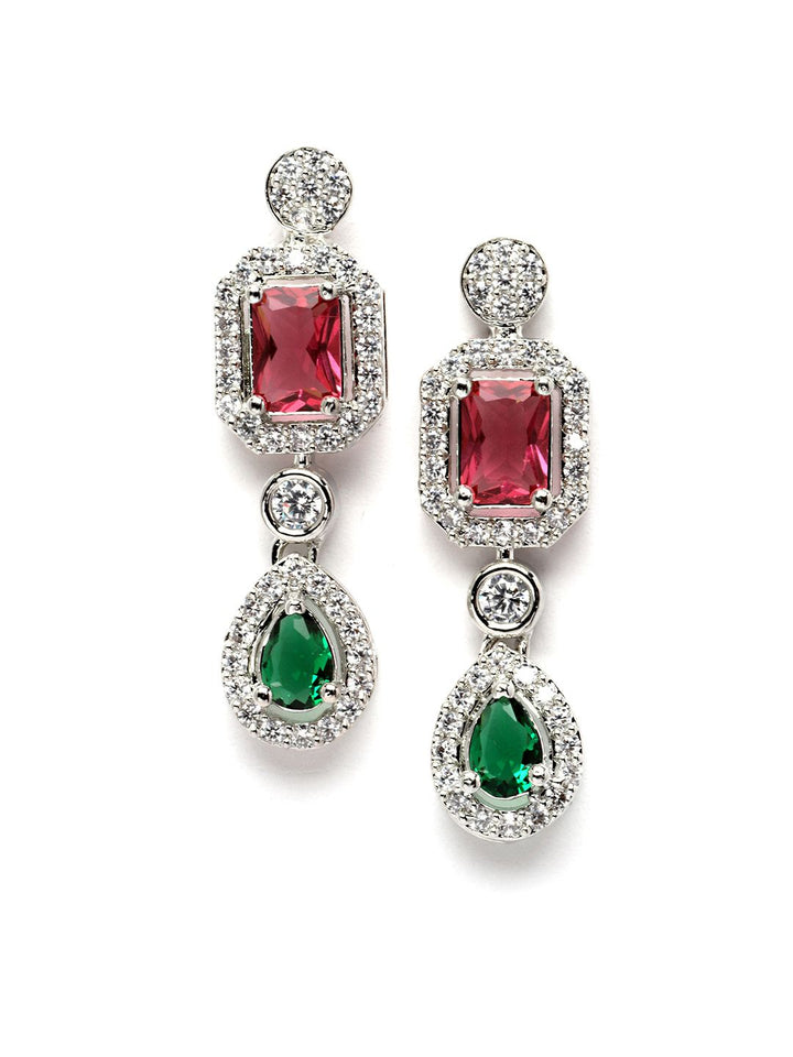 KARATCART Cubic Zirconia Studded Alloy Jewellery Set