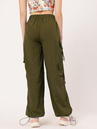 DressBerry Women Rugged Layers Cargo Style Parachute Trousers