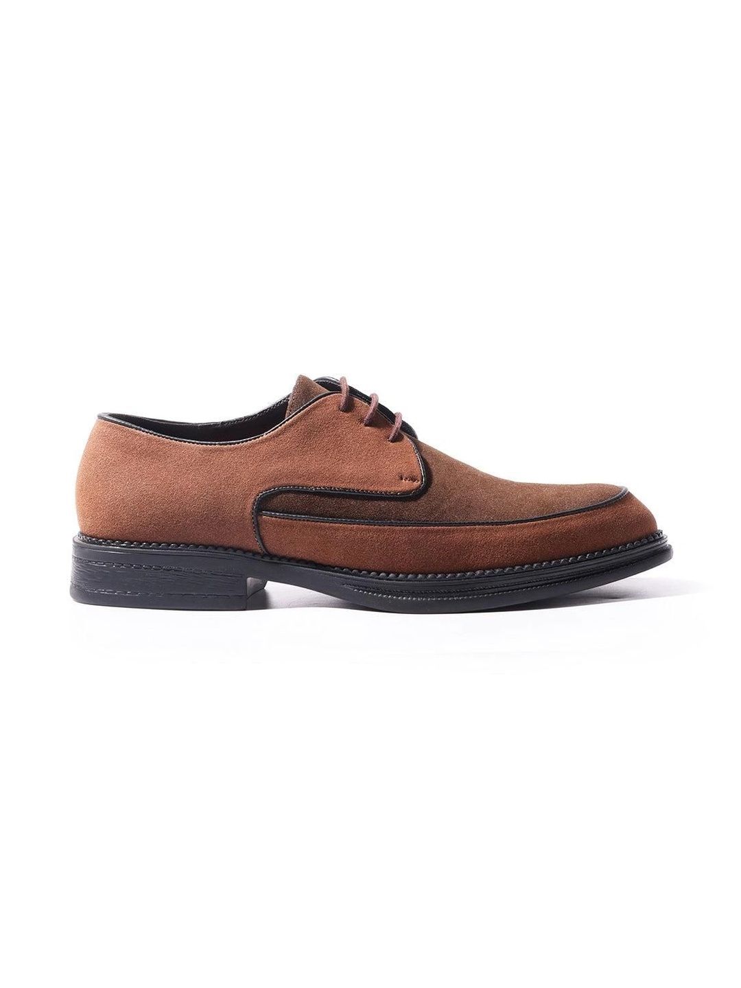 MONKSTORY Brown & Tan Atelier 1860 Dual Tone Derby Lace-Ups