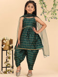 Cutiekins Girls Regular Gotta Patti Kurta with Dhoti Pants